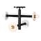 Designers Fountain Fina 16 in. 4-Light Matte Black Modern Semi Flush Mount with Natural Marble Accents for Bedrooms D325C-SF-MB - alternate 9